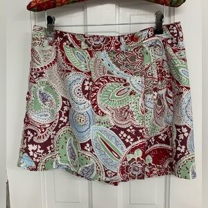 🎉Sportif, paisley, faux wrap tennis/golf skirt, size 8.